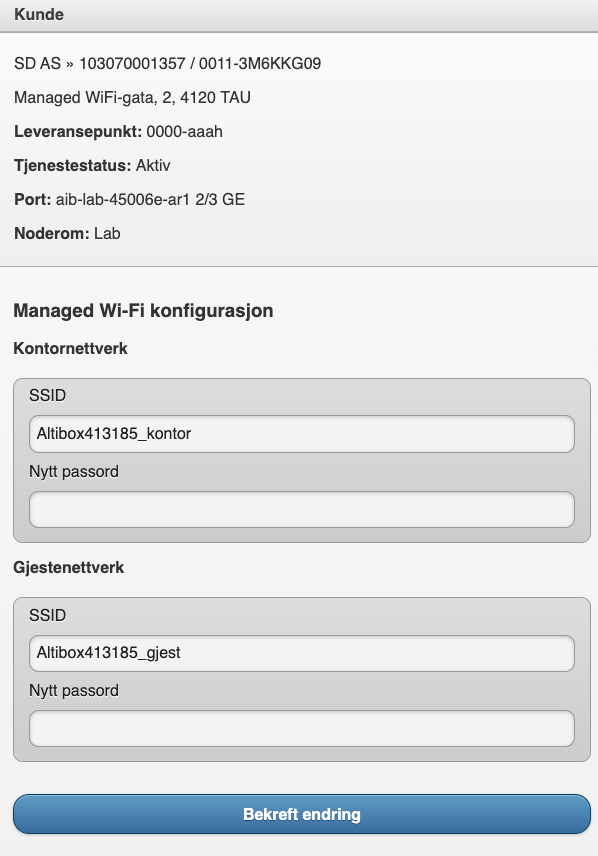 Screenshot Mobileprov som viser at aktiveringsfeil er borte etter reaktivering av tjenesten